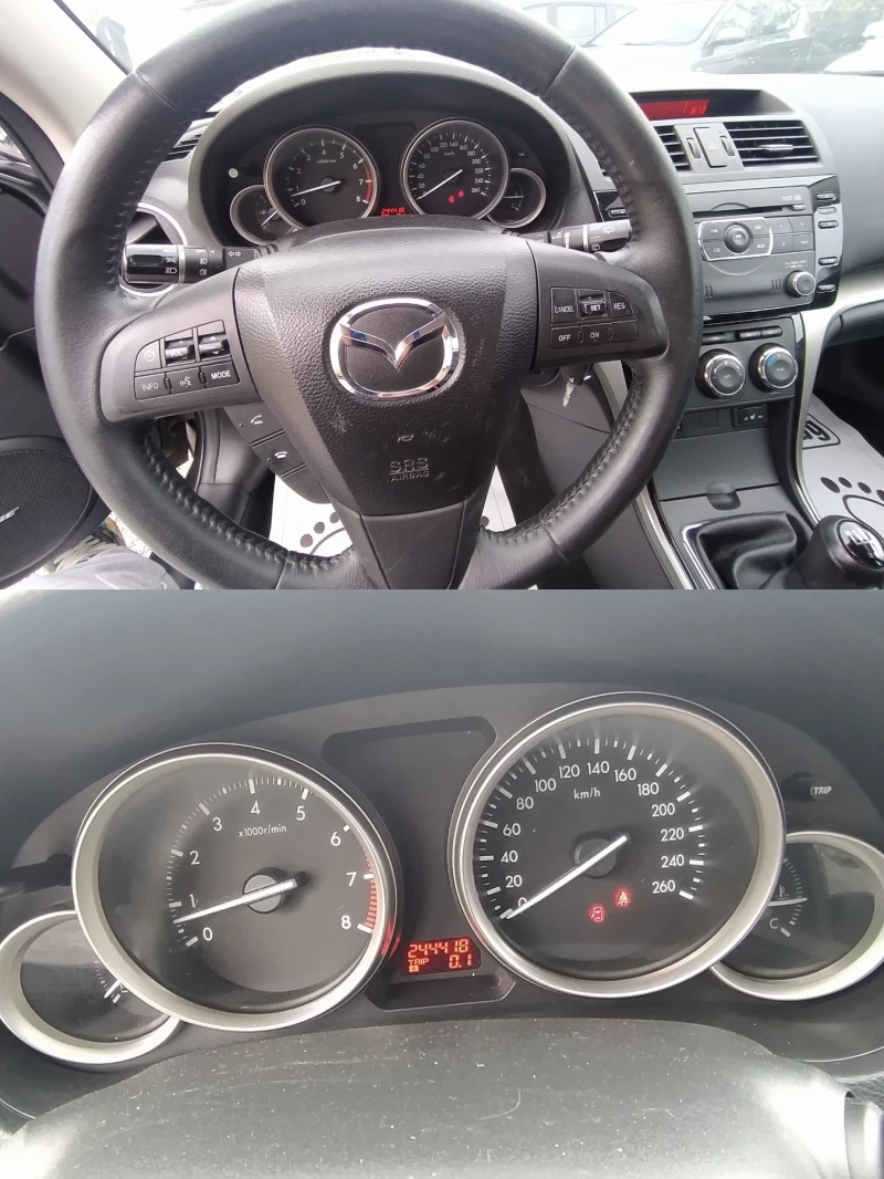 Mazda 6 2.0i /6 ск/ Swiss/Xenon, снимка 8 - Автомобили и джипове - 49459149