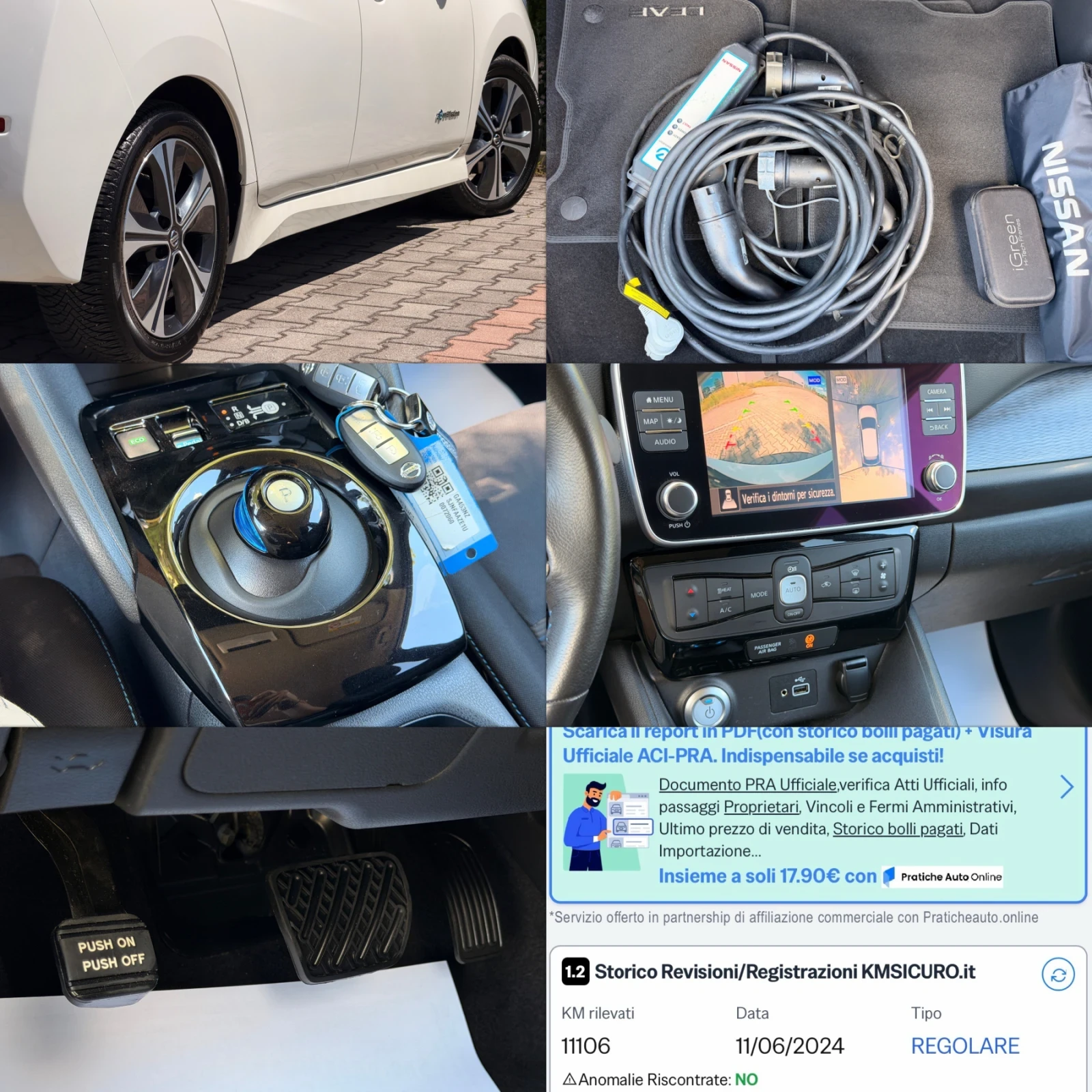 Nissan Leaf  KEYLESS-GO-НАВИ-КАМЕРА-360-LED-34X.KM-УНИКАТ-НОВА!, снимка 17 - Автомобили и джипове - 54904812