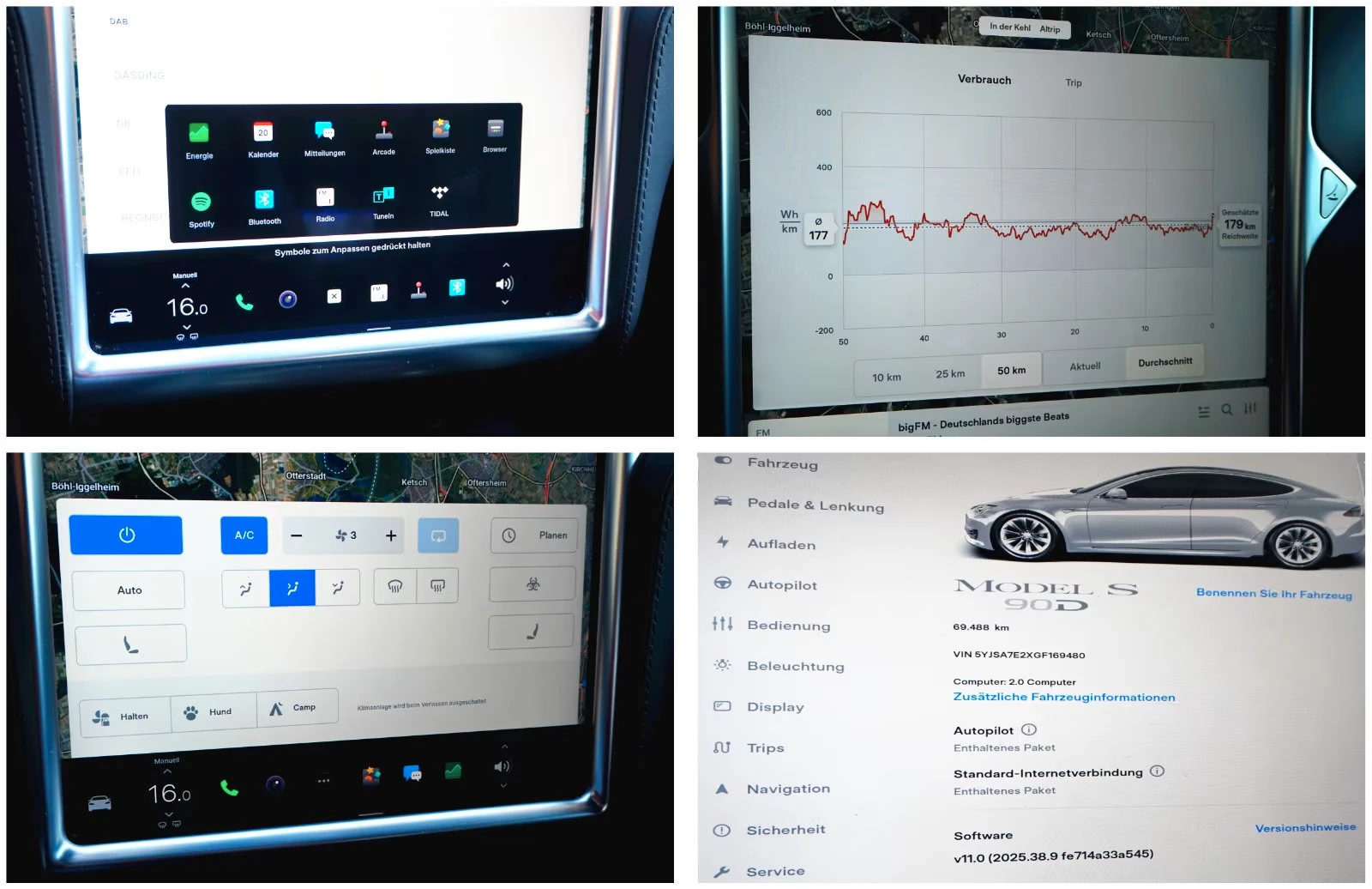 Tesla Model S LONG-RANGE/423HP/DUAL/AWD/PANO/CAM/LED/ACC/480q, снимка 13 - Автомобили и джипове - 55136671