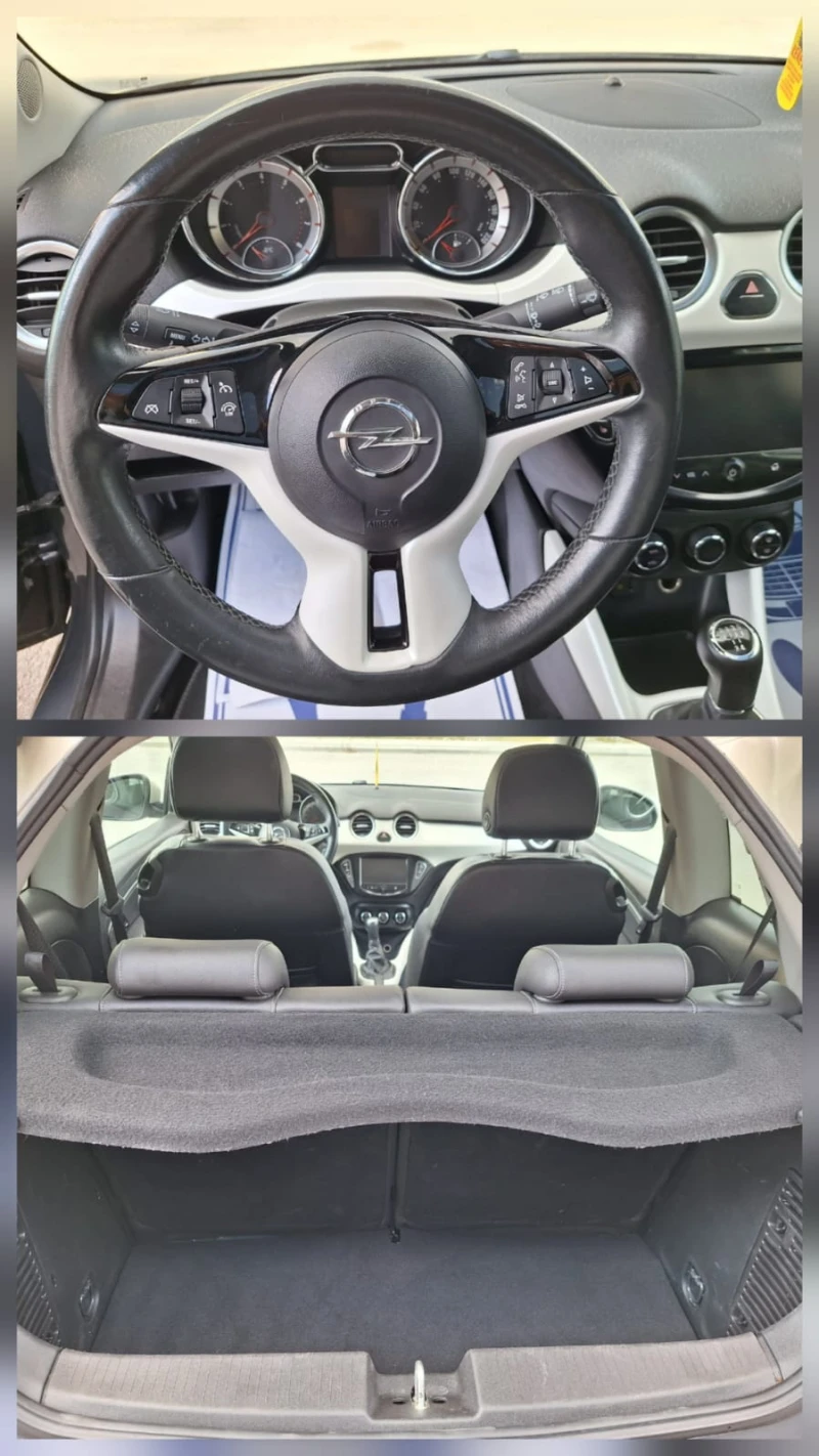Opel Adam 1, 4 КОЖА, ПОДГРЕВ НА ВОЛАНА, ОБСЛУЖЕНА, ЗИМ.ГУМ Д, снимка 10 - Автомобили и джипове - 51697044