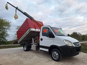 Iveco 35c18 ДО 3, 5т. САМОСВАЛ С КРАН 1820кг ШВЕЙЦАРИЯ 6 МЕТРА, снимка 1