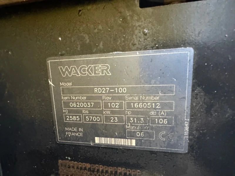 Валяк Cat WACKER RD27 НАЛИЧЕН, снимка 7 - Индустриална техника - 52563792
