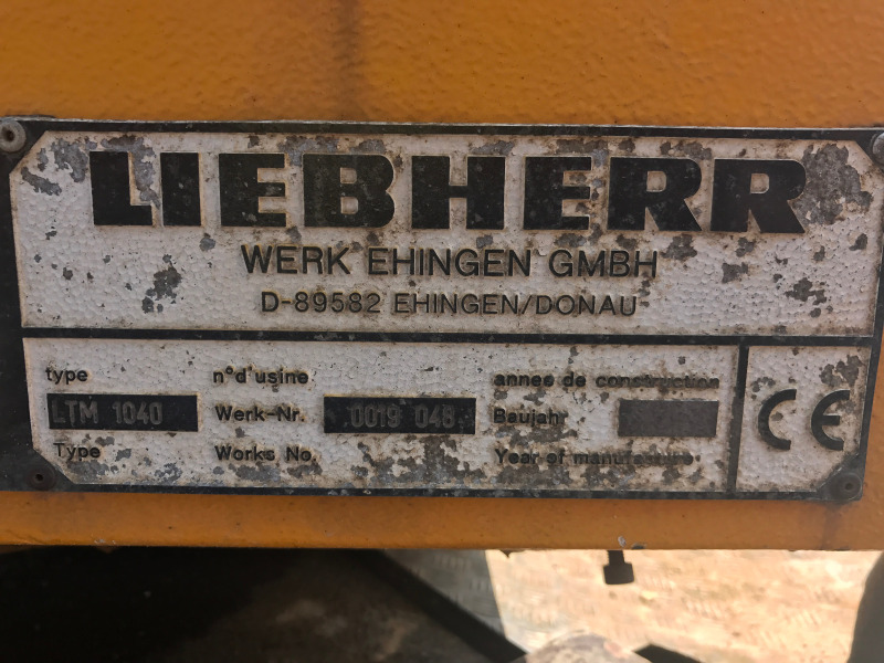 Автокран Друга марка LIEBHERR LTM1040, снимка 7 - Индустриална техника - 46435065