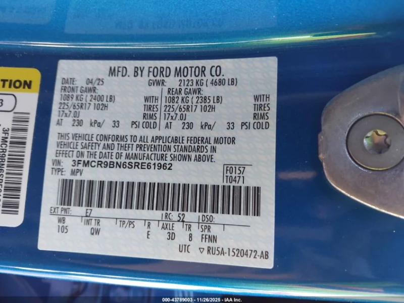 Ford Bronco 1.5l Sport Big Bend, снимка 9 - Автомобили и джипове - 53577399