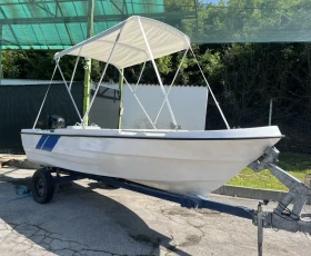 Лодка Собствено производство Dolphin 455 + 30к.с Двигател + Колесар, снимка 4