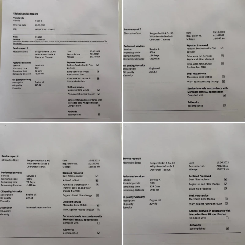 Mercedes-Benz C 220 D* СЕРВИЗНА КНИЖКА С ПЪЛНА ИСТОРИЯ В МЕРЦЕДЕС, снимка 16 - Автомобили и джипове - 52670320