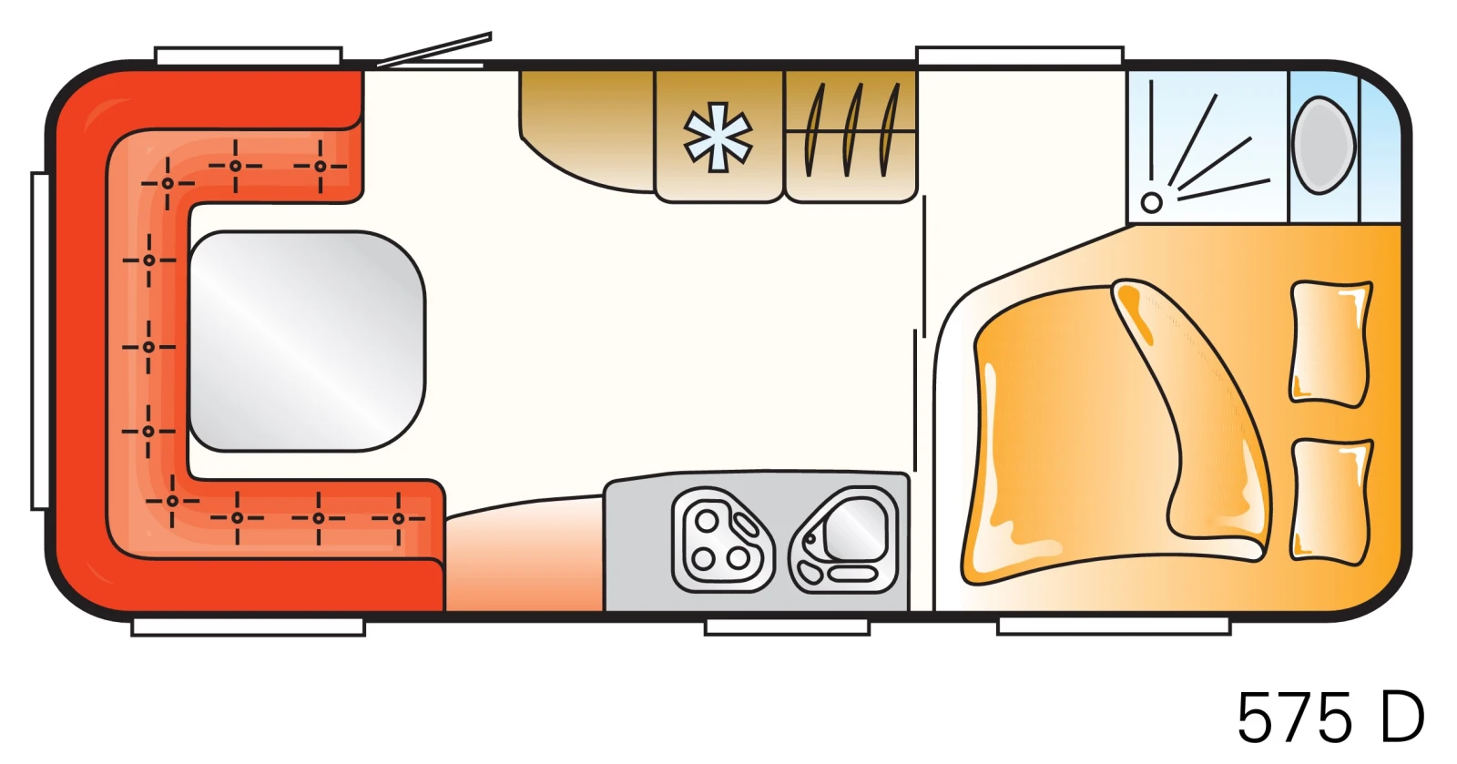 Каравана LMC Condor 575D, снимка 8 - Каравани и кемпери - 54405136