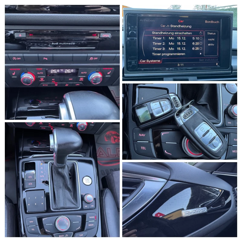 Audi A6 RS6/3.0bi-TURBO/313hp/8G/LED/MATIX/ПАНО/ХАМЕЛИОН//, снимка 14 - Автомобили и джипове - 53535803