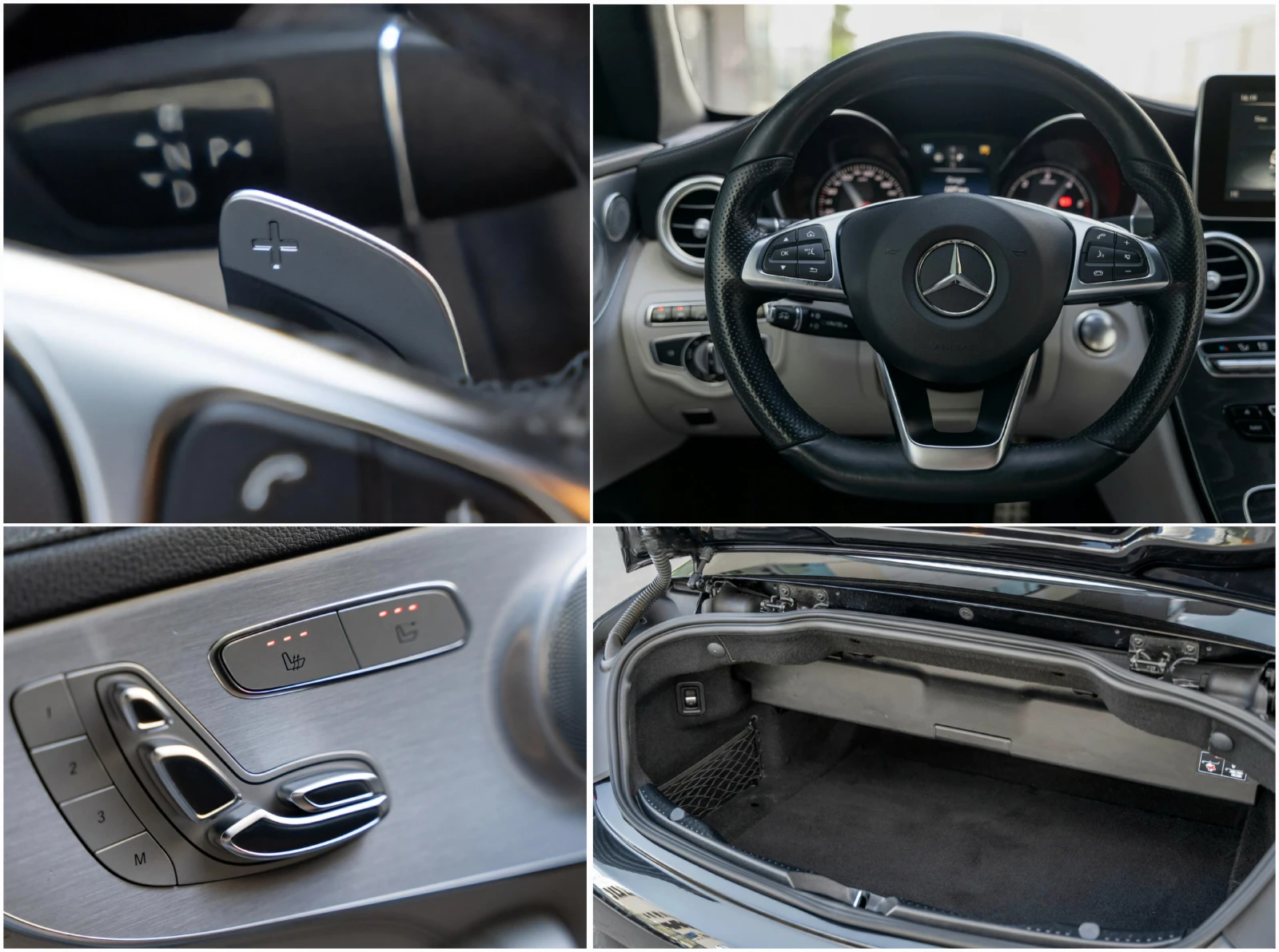 Mercedes-Benz C 220 AMG, Airmatic, 9G, Distronic, Nappa, HUD, FULL MAX, снимка 9 - Автомобили и джипове - 54742023