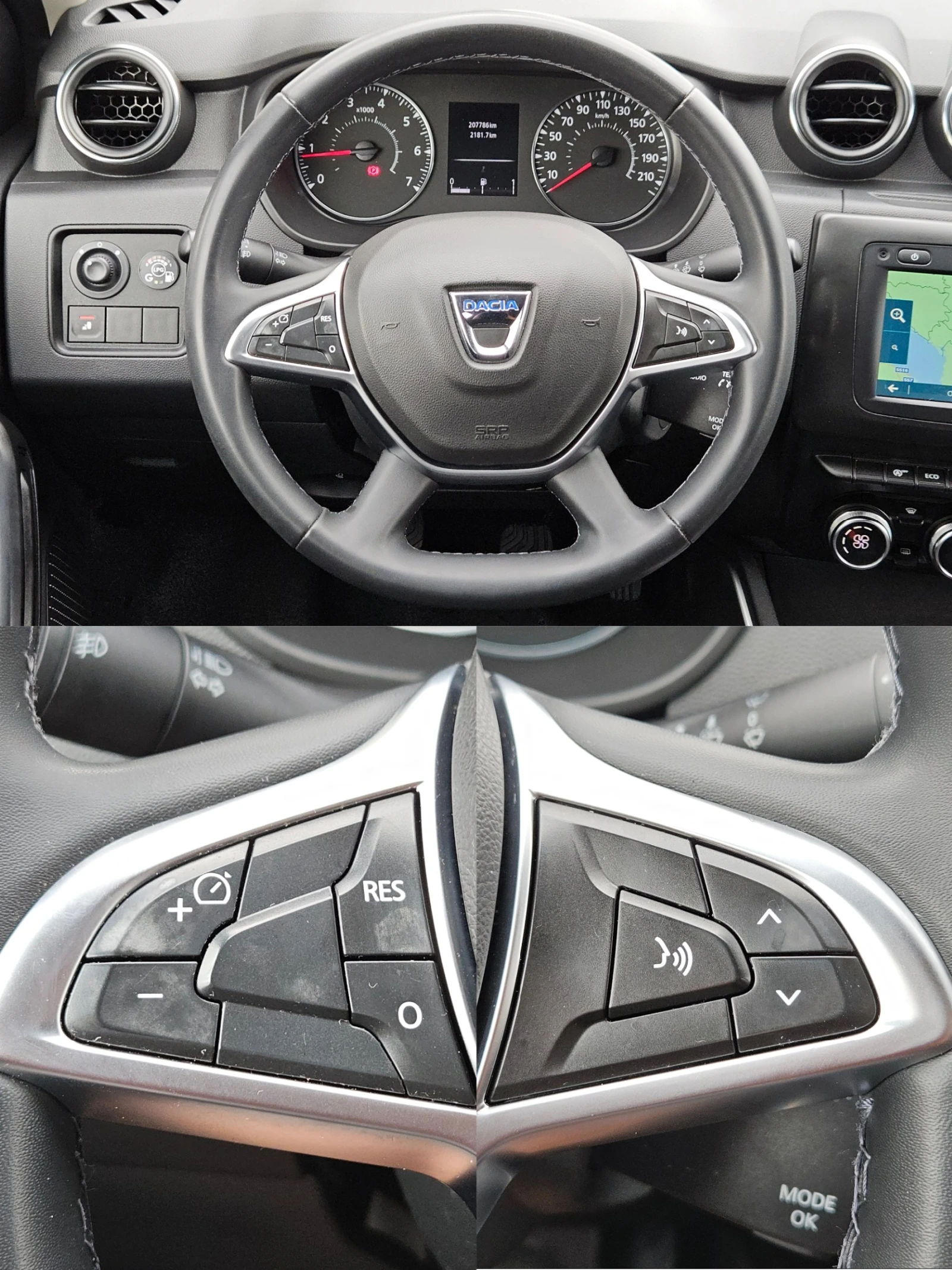 Dacia Duster 1.6i/GPL/115k.c/LED/ACC/NAVI/КАМЕРА/БЛУТУТ/EURO 6B, снимка 11 - Автомобили и джипове - 56161479
