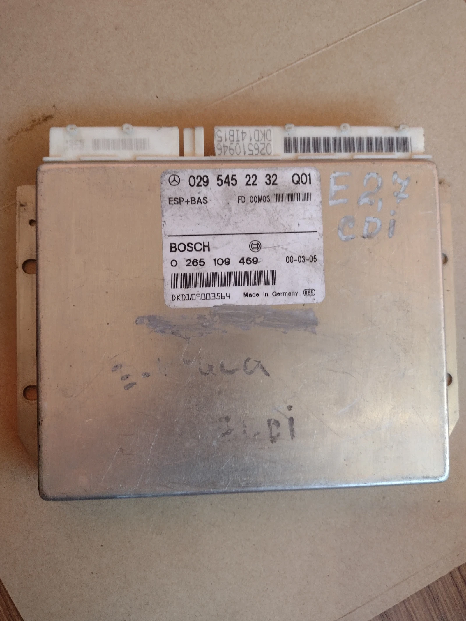029 545 22 32   ESP+BAS MERCEDES W210 220CDI 270CDI 0295452232 Q01 BOSCH 0 265 109 469 | Mobile.bg   1