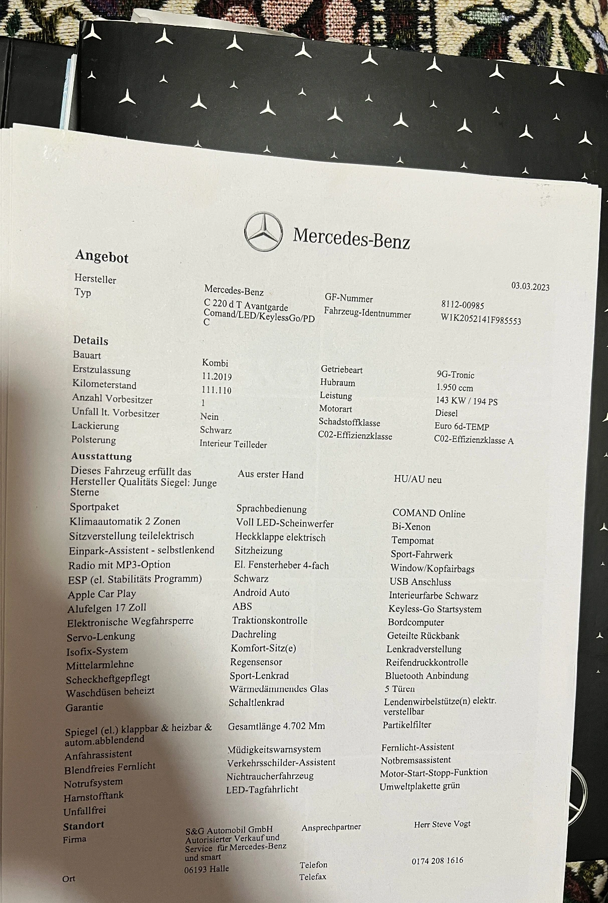 Mercedes-Benz C 220 D-t, снимка 10 - Автомобили и джипове - 55478254