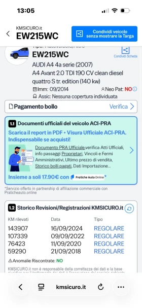 Audi A4 2.0TDI- 190кс- 4x4-167000 км - 10700 € / 20927.38 лв. - 97918205 17