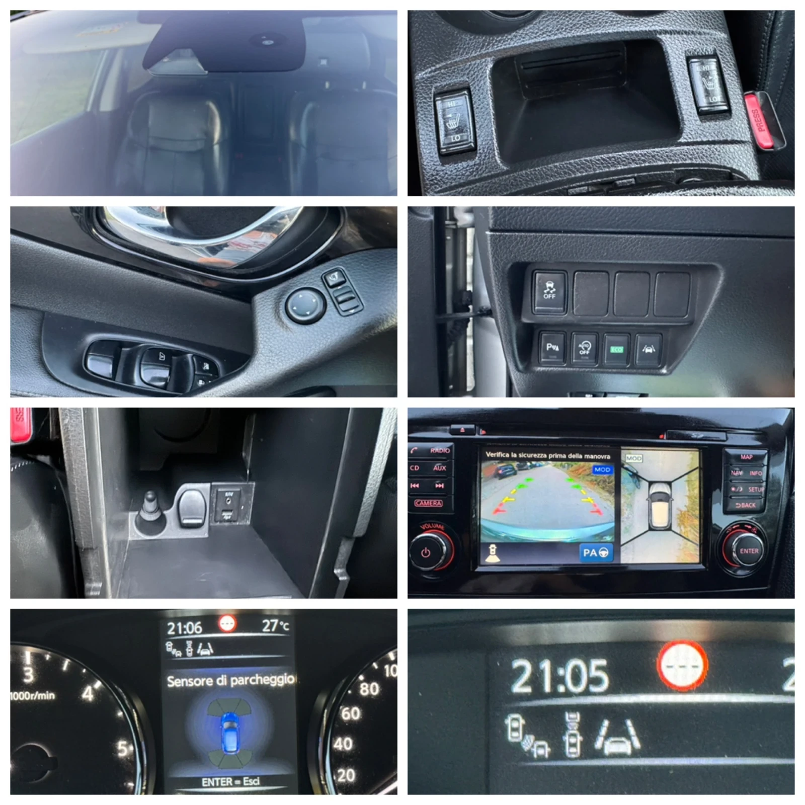 Nissan Qashqai 1.6DCI;:360-Kamera:;KOJA:;Panorama:;TEKNA:;FULL;; , снимка 16 - Автомобили и джипове - 55160875