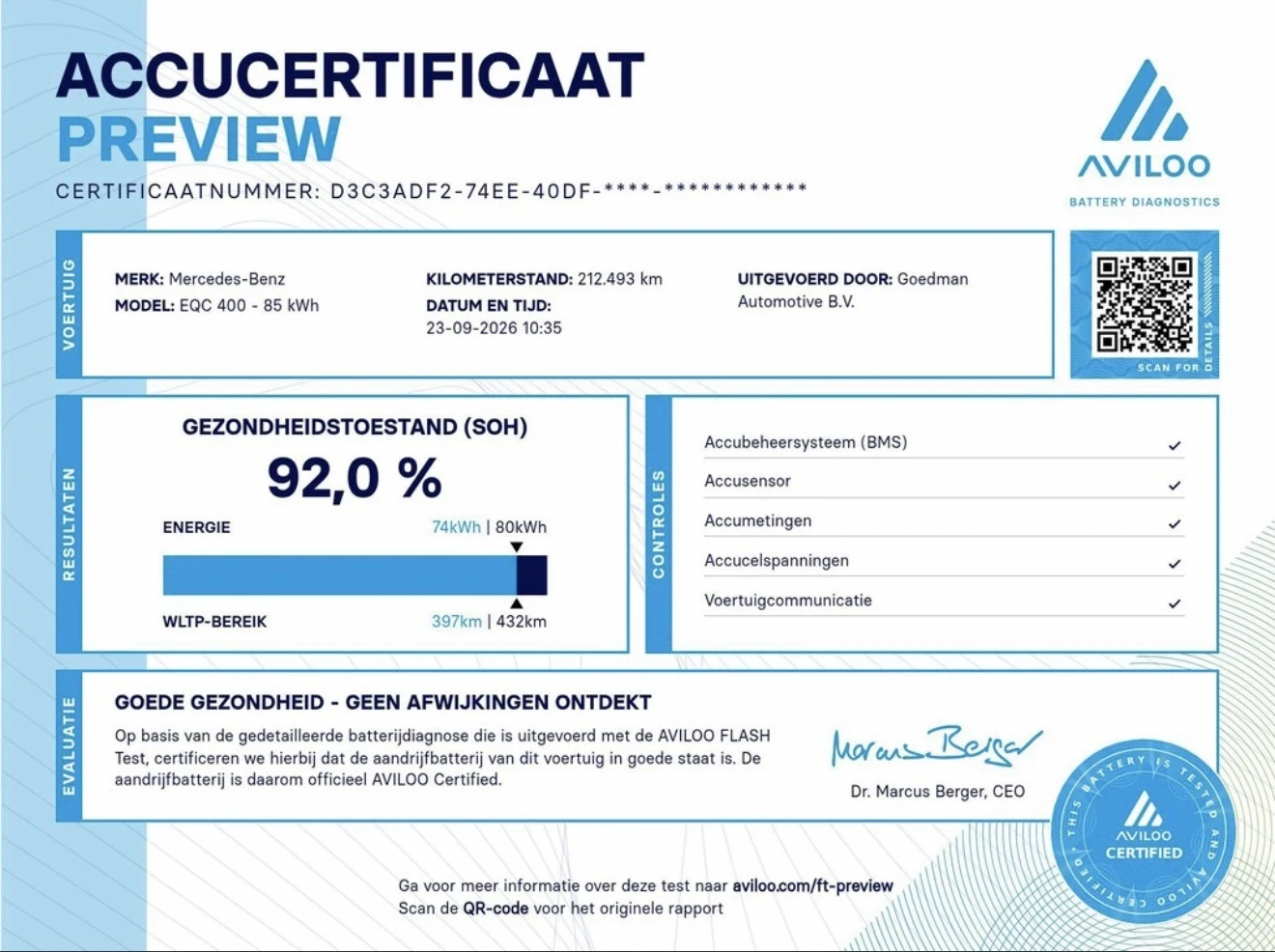 Mercedes-Benz EQC 400  4matic | 09.2022�.| 360 Camera | SOH 92.0%|  | Mobile.bg � ����������� 16