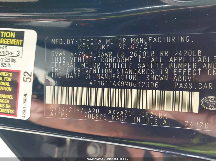 Toyota Camry 2.5l Se - изображение 9