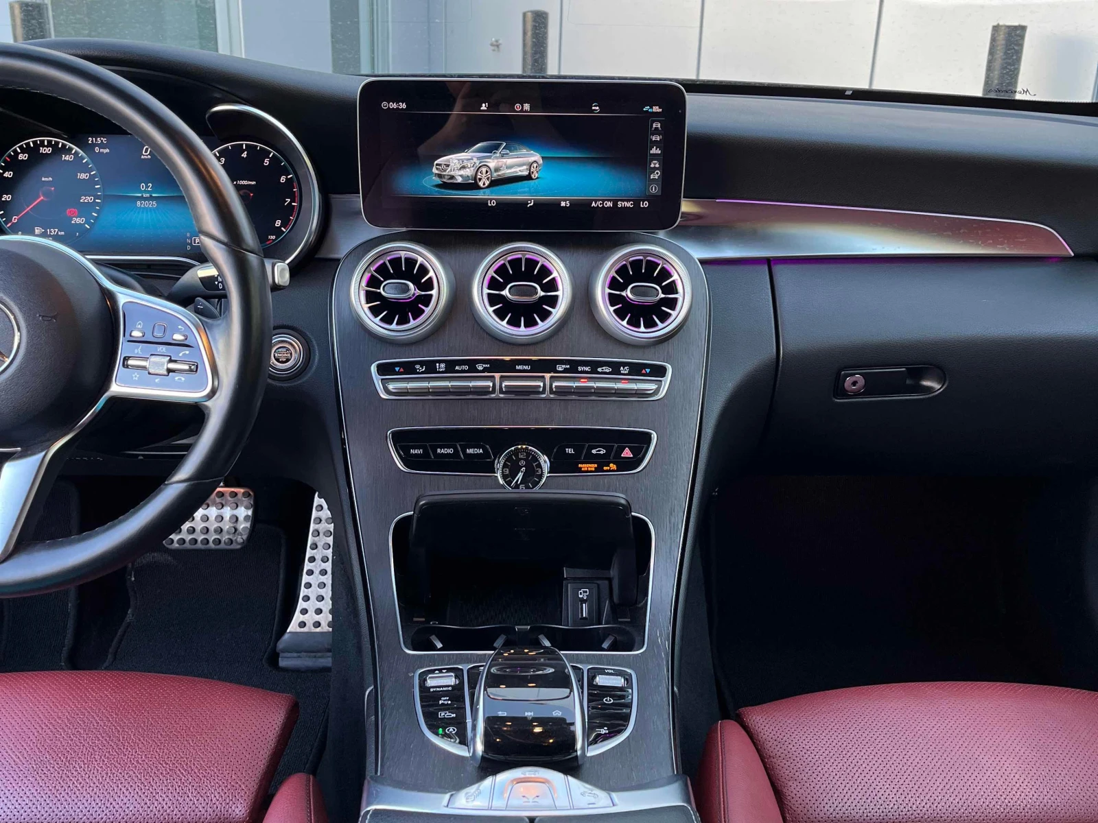Mercedes-Benz C 300 CABRIO| BURMESTER| ОБДУХВАНЕ| 360| AMBIENT| 2 KЛЮЧ, снимка 9 - Автомобили и джипове - 55874006