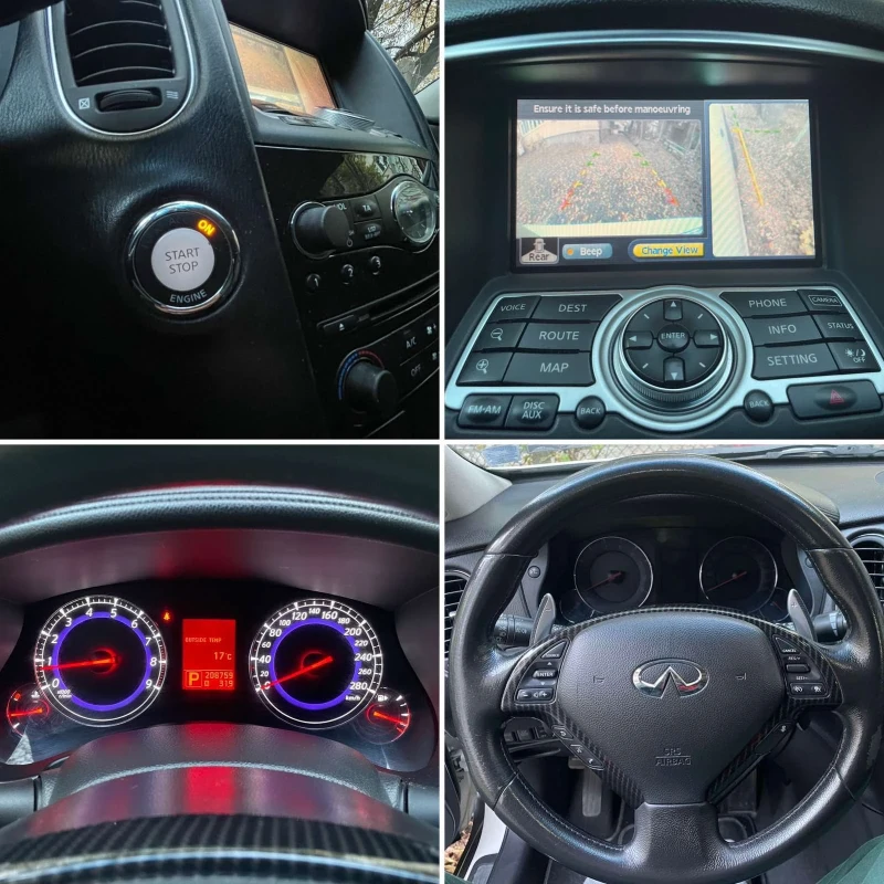 Infiniti Ex37 AWD/360 camera/Каско/Дистроник/, снимка 12 - Автомобили и джипове - 52345421