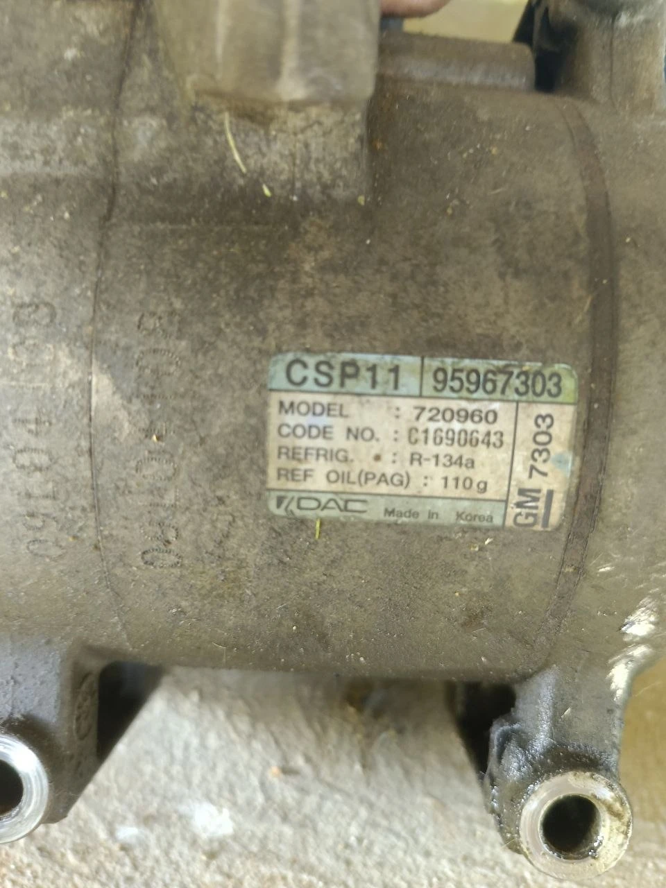 Компресор климатик Chevrolet Spark 1.0 / 1.2 (2010-2015) - GM 95967303
