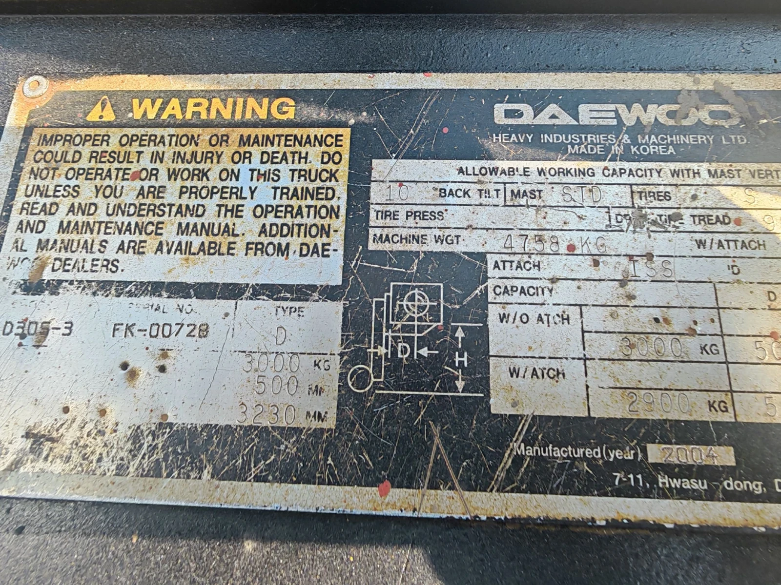 Мотокар DOOSAN Cammins В3.3, снимка 7 - Индустриална техника - 53880492