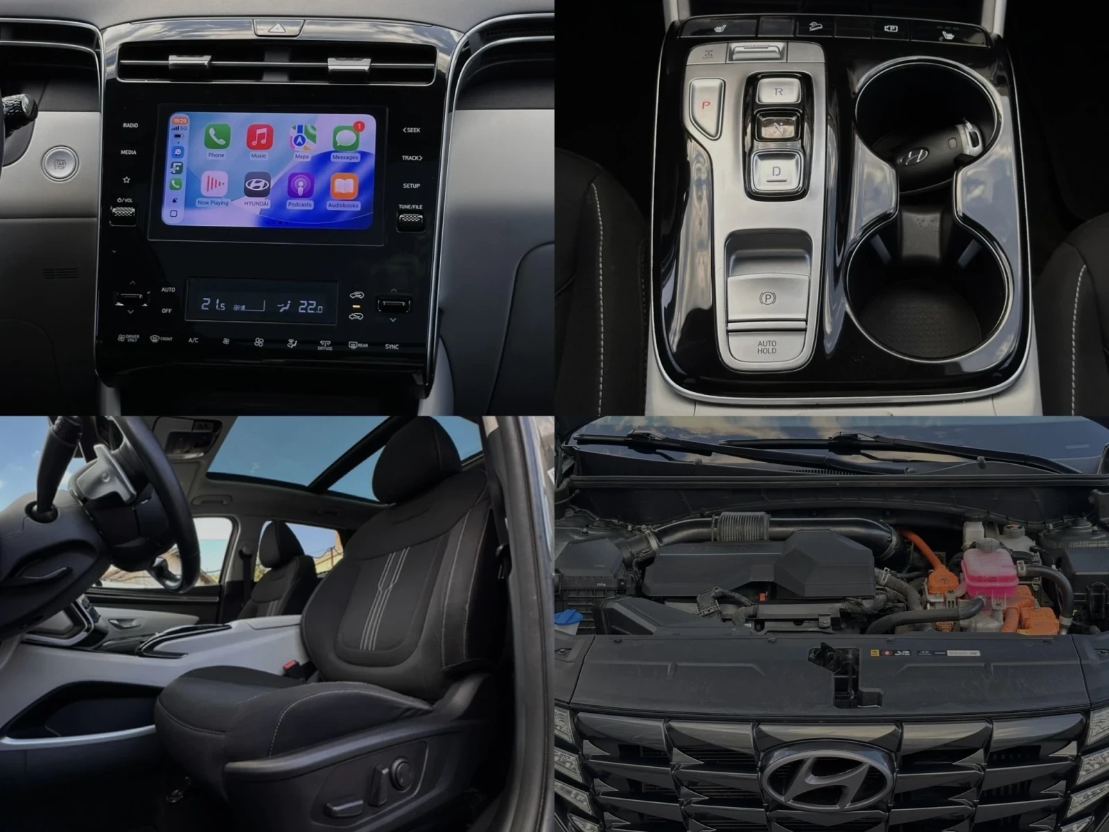 Hyundai Tucson 1.6 T-GDI HYBRID   AWD FULL LED , снимка 16 - Автомобили и джипове - 55345391