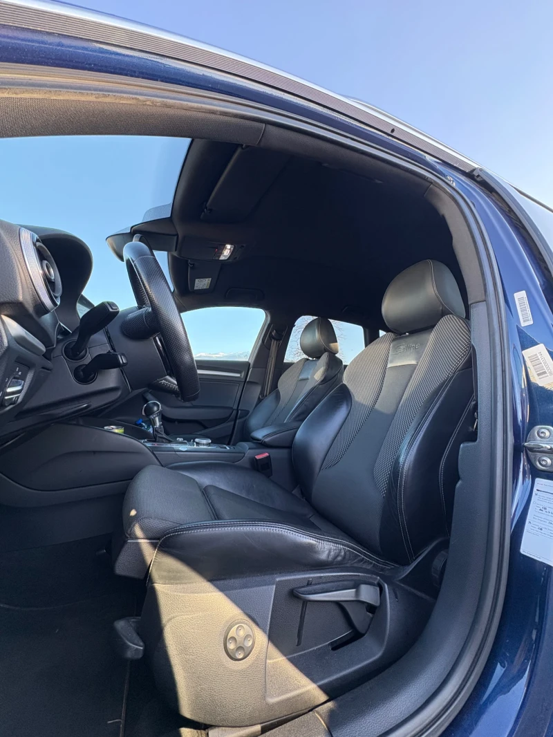 Audi A3  TDI, S-line, ПОДГРЕВ, Дистроник, снимка 12 - Автомобили и джипове - 52776145
