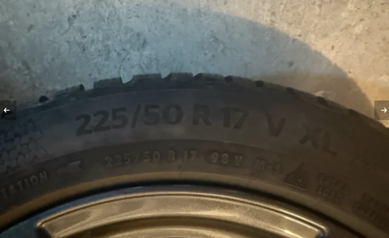 Гуми с джанти Continental 225/50R17, снимка 3 - Гуми и джанти - 54393635