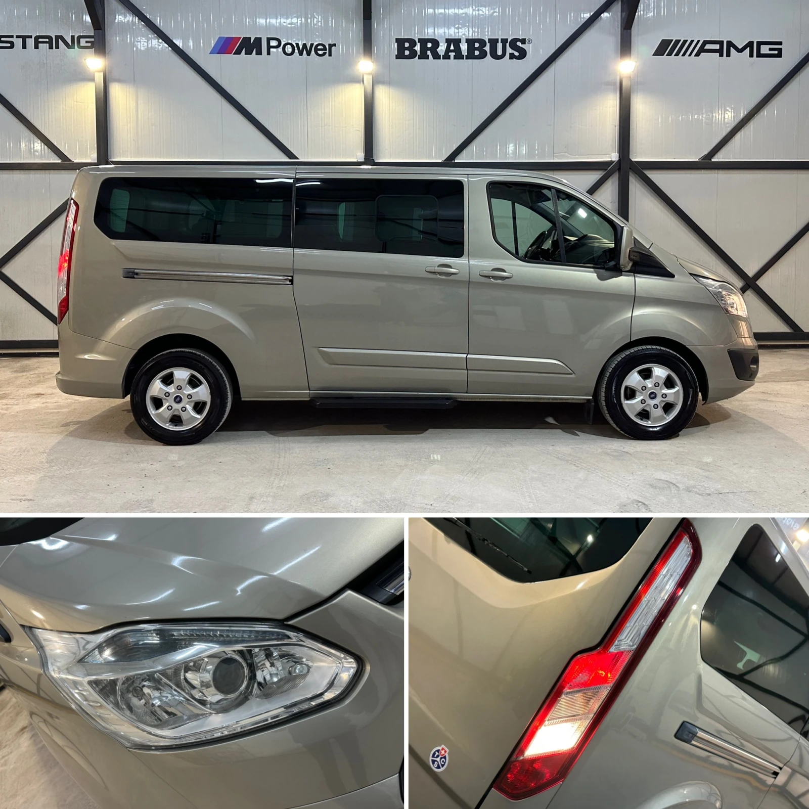 Ford Transit Custom 7+ 1 * ПОДГРЕВ * КОЖА * ТЕГЛИЧ, снимка 8 - Автомобили и джипове - 54219224