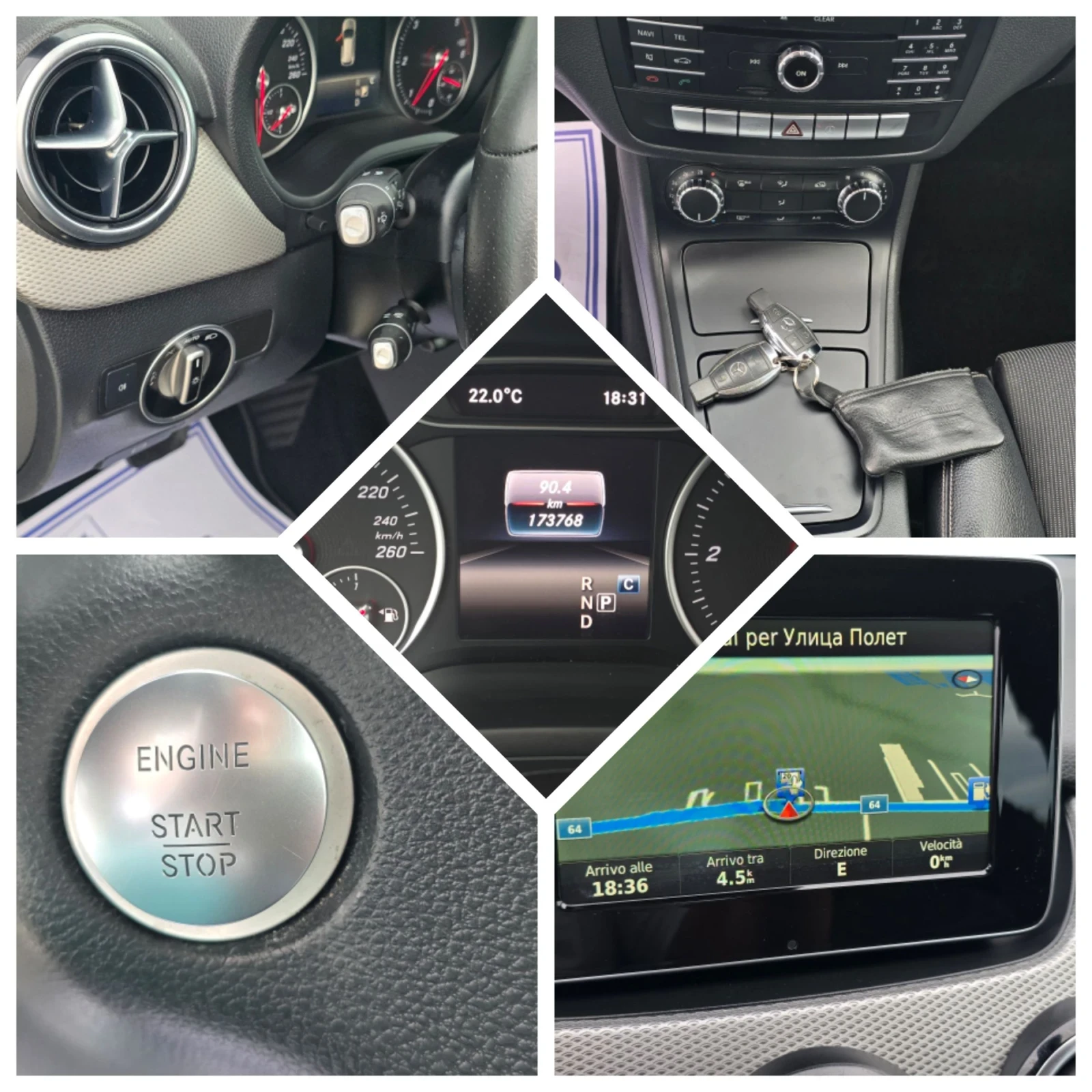 Mercedes-Benz B 180 AMG-line/LED/NAVI/KAMERA/ЛИЗИНГ/АМБИ, снимка 10 - Автомобили и джипове - 54445480
