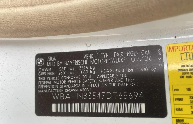 BMW 750 - 3500 USD - 26419197 | Car24.bg