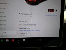 Tesla Model 3 Long Range FSD3 SoH 90.5 Гаранция Бял Салон Шанхай, снимка 7