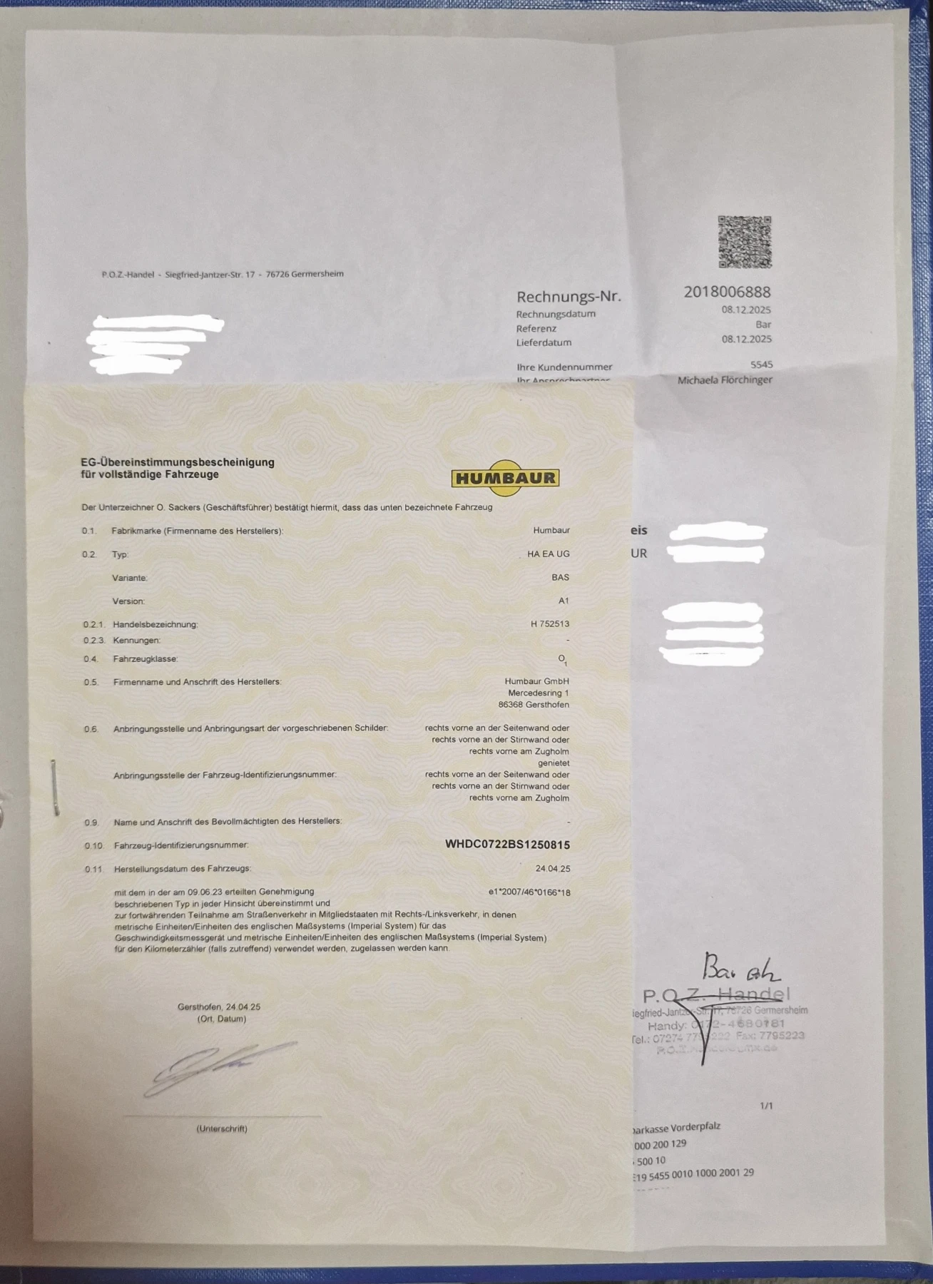 За автомобил Humbaur H 752513, снимка 13 - Ремаркета - 55682932