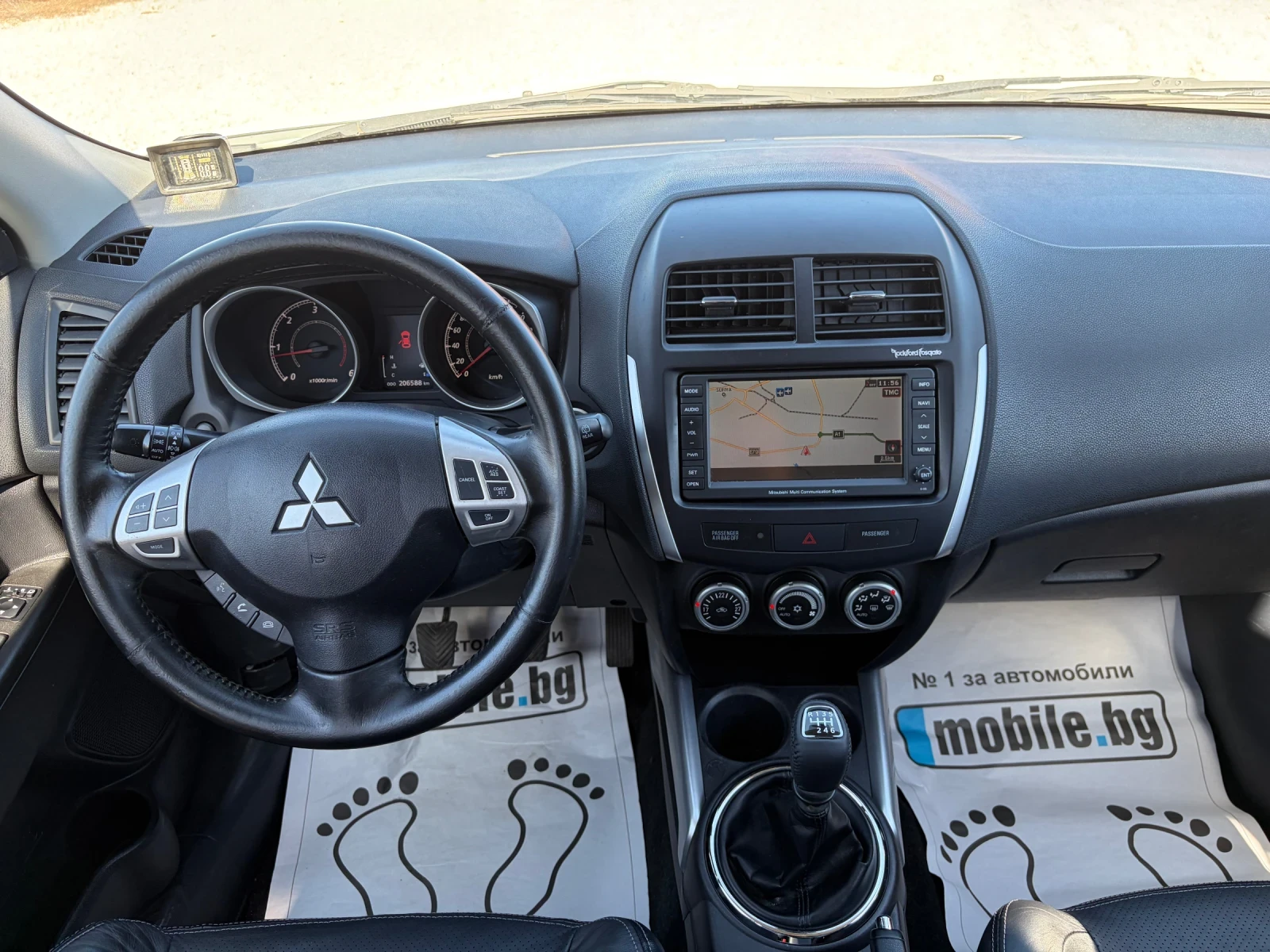 Mitsubishi ASX 1.8Did-150k.c.4WD/Panorama, keyless, Navi., Кожа/, снимка 11 - Автомобили и джипове - 53796950