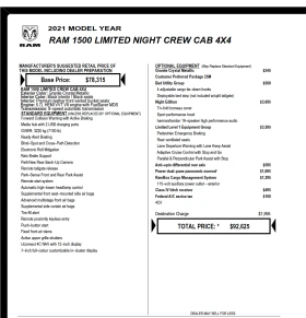 Dodge RAM 1500 Limited Night Edition - 29999 € / 58672.94 лв. - 74519404 8