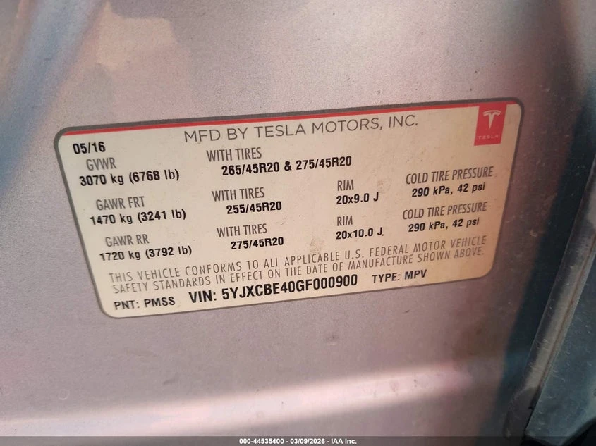 Tesla Model X 75D/P100D/P90D, снимка 9 - Автомобили и джипове - 54906858