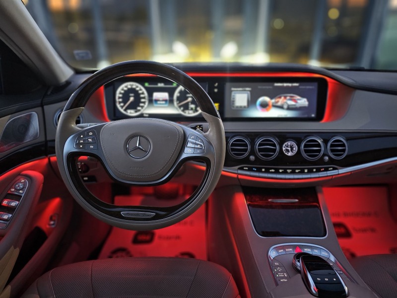Mercedes-Benz S 500 4 MATIC* BURMESTER* DISTRONIC* PANORAMA* HEADUP* Л, снимка 10 - Автомобили и джипове - 46425615
