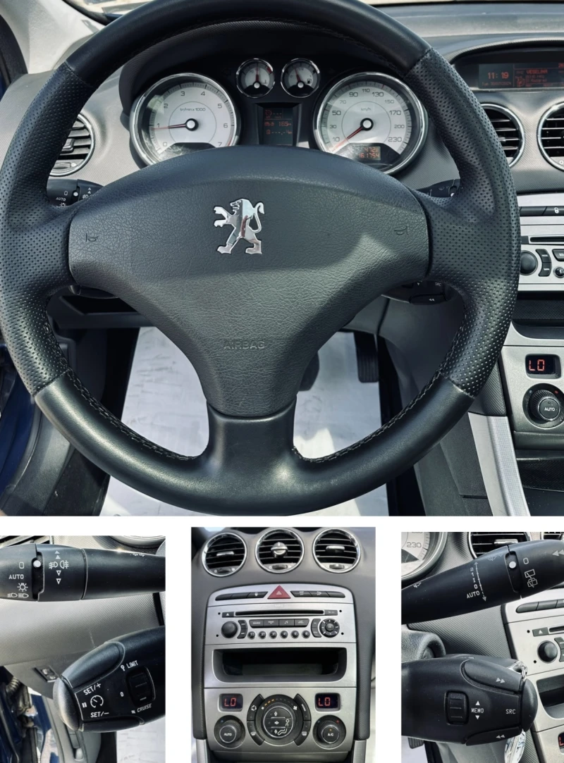 Peugeot 308 1.6 * ПАНОРАМА* КЛИМА EURO 4, снимка 11 - Автомобили и джипове - 47428412