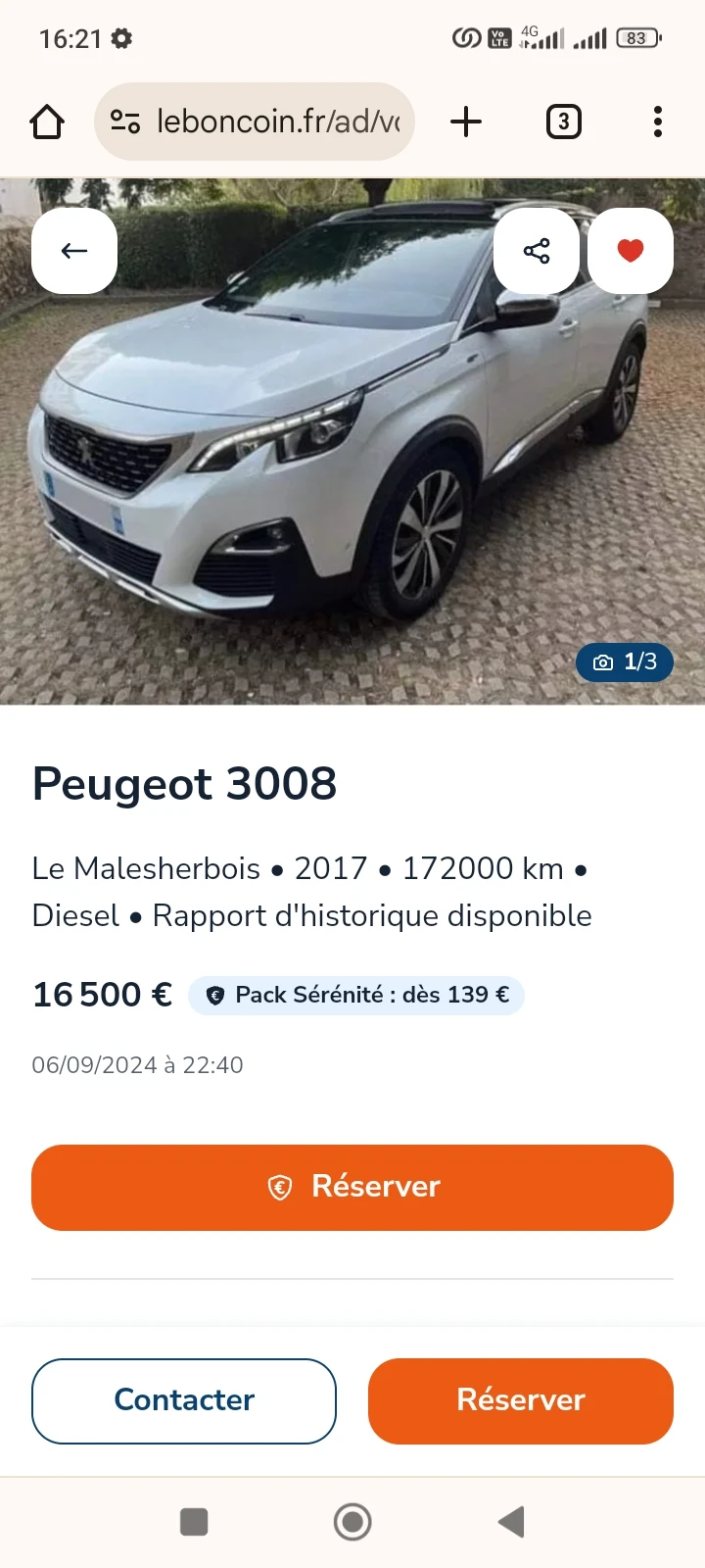 Peugeot 3008 GT* BI XENON* CAM* DISTRON* PANORAMA, снимка 16 - Автомобили и джипове - 48264184