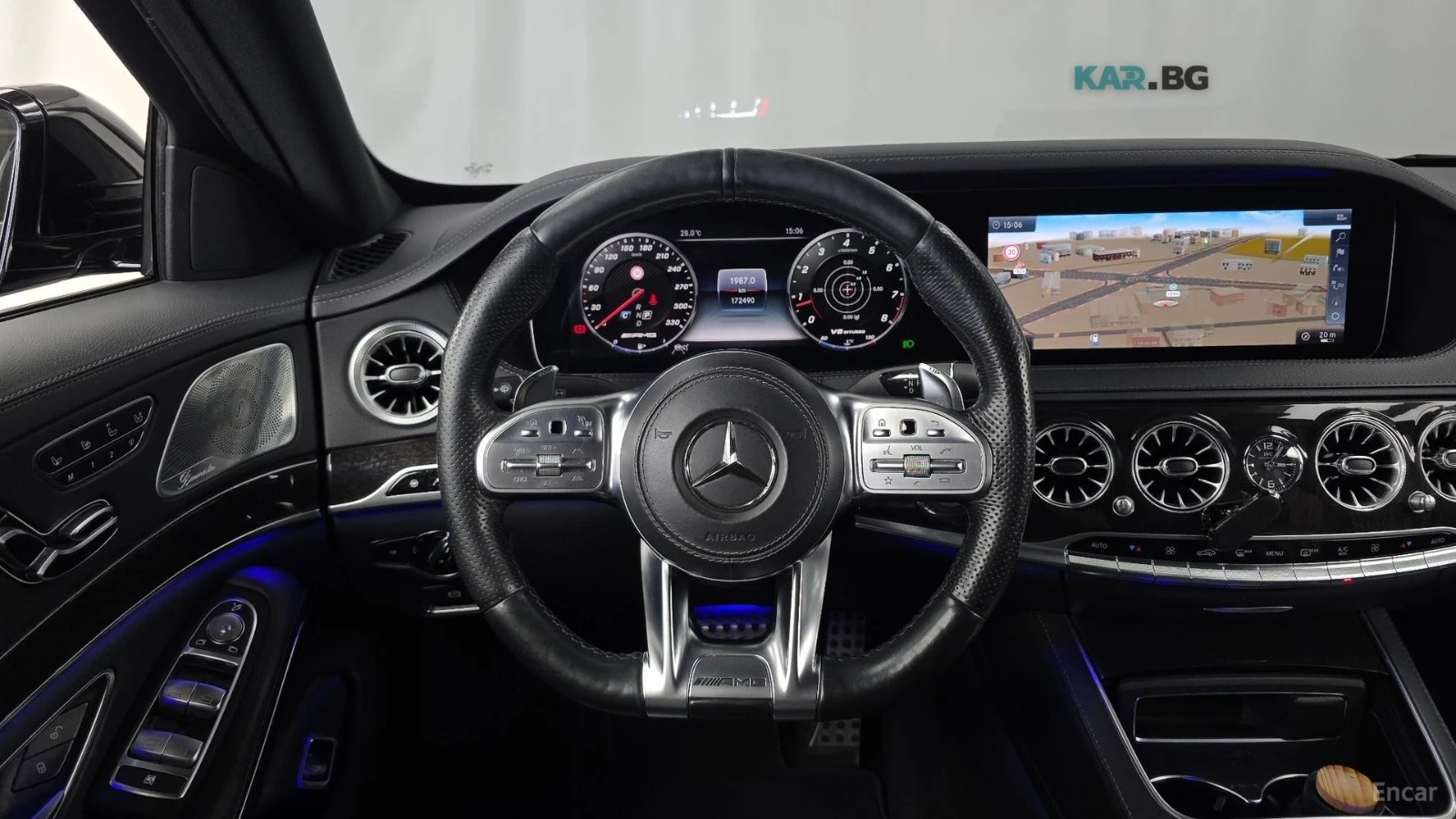 Mercedes-Benz S 63 AMG 4MATIC+ * КОЖА* ПОДГРЕВ* ОБДУХВ* BURMASTER* PANO* , снимка 13 - Автомобили и джипове - 55246026