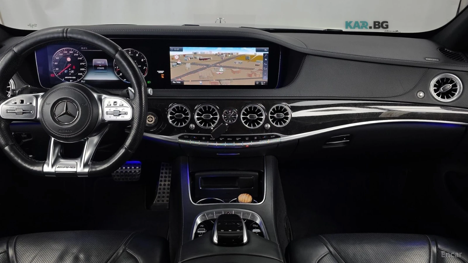Mercedes-Benz S 63 AMG 4MATIC+ * КОЖА* ПОДГРЕВ* ОБДУХВ* BURMASTER* PANO* , снимка 7 - Автомобили и джипове - 55246026