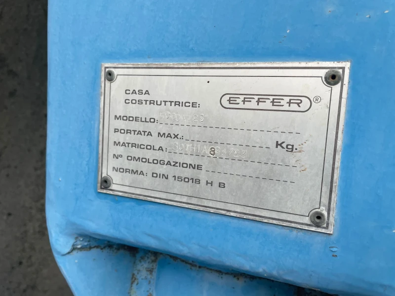 Автокран Друга марка EFFER, снимка 4 - Индустриална техника - 52662125