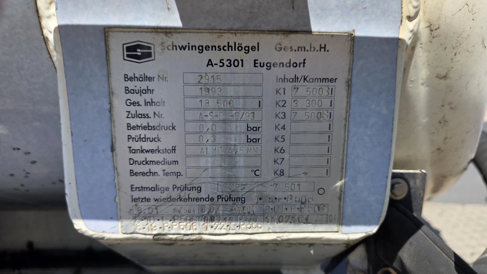 За камион Други SCHWINGENSCHLFGE 3 КАМЕРИ 18 300 ЛТ, снимка 9 - Ремаркета - 55749807