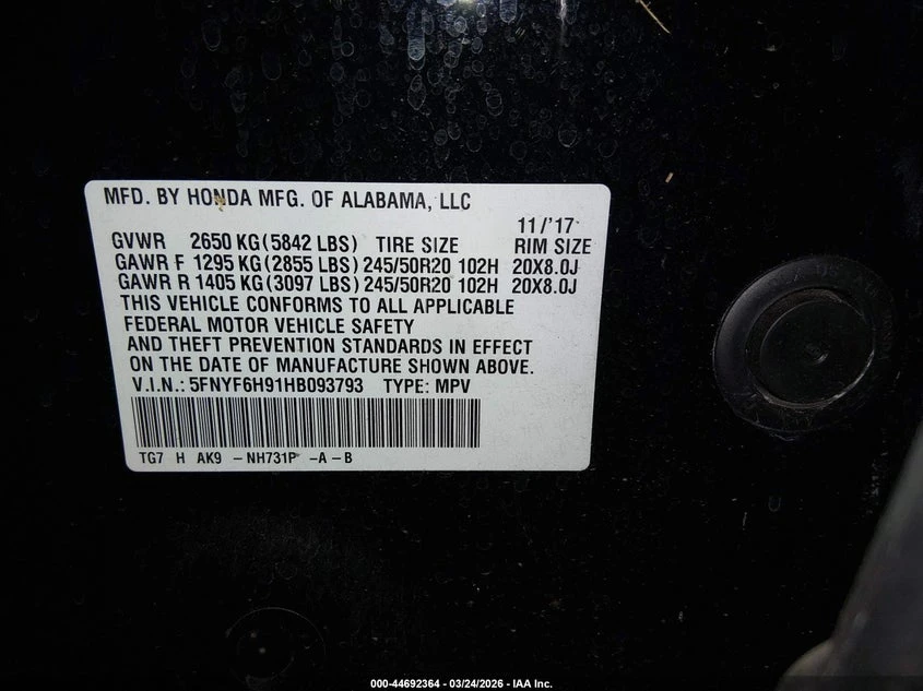 Honda Pilot 3.5l Touring, снимка 9 - Автомобили и джипове - 54860719