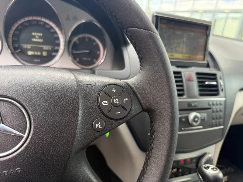 Mercedes-Benz C 200 6 МЕСЕЦА ГАРАНЦИЯ/CDI 136к.с. Автоматик/Кожа/Нави, снимка 16 - Автомобили и джипове - 52500215