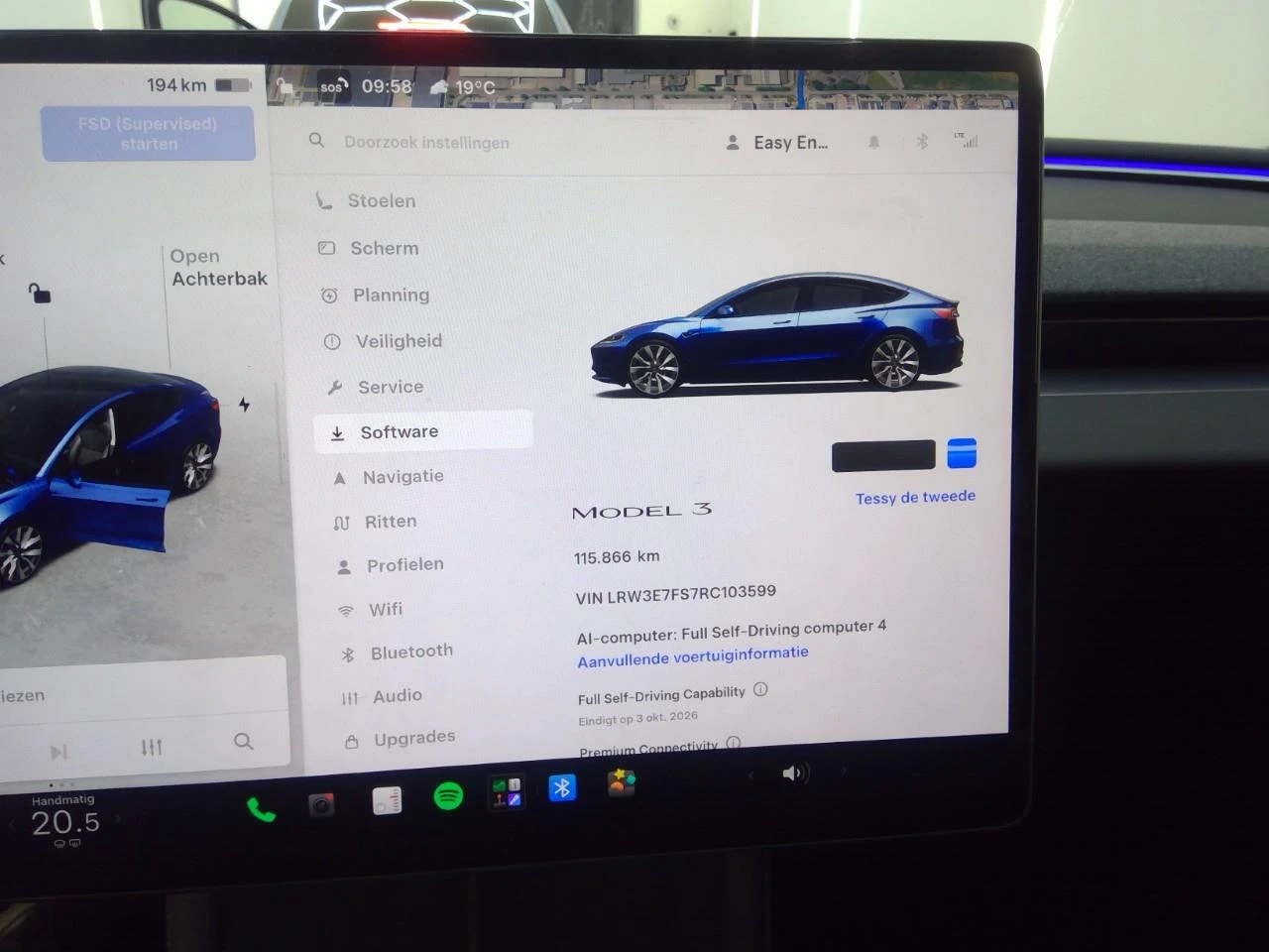 Tesla Model 3 Standart Range Leather LED Navi Camera Pano 93.2%, снимка 9 - Автомобили и джипове - 56651859