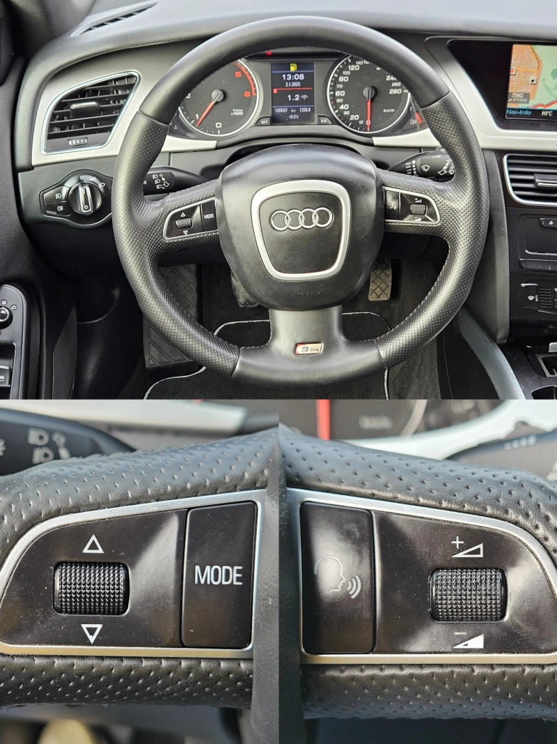 Audi A4 2.0TDI/S-line/170k.c/6ск/NAVI/БЛУТУТ/EURO 5A/ТОП, снимка 11 - Автомобили и джипове - 48519674