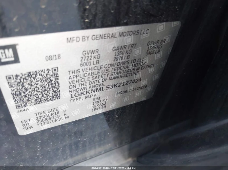 Gmc Acadia 3.6L V-6 DI, DOHC, VVT, 310HP Front Wheel Drive, снимка 16 - Автомобили и джипове - 53047167