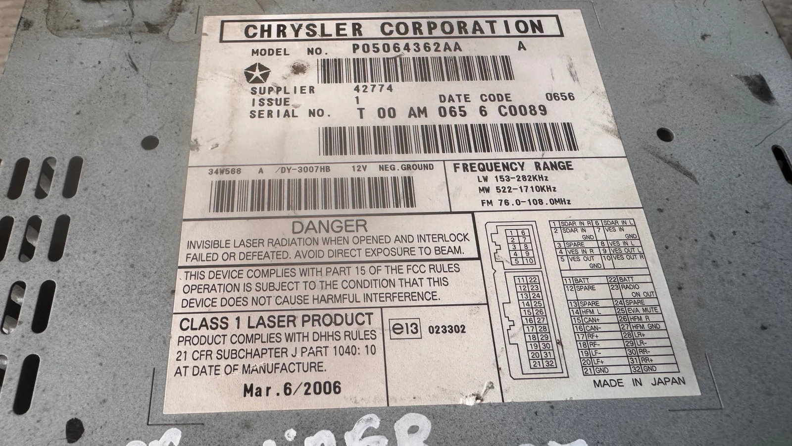 ���������� ����� / GPS � ����� ������� �� Dodge Caliber 2007 - P05064362AA | Mobile.bg � ����������� 2