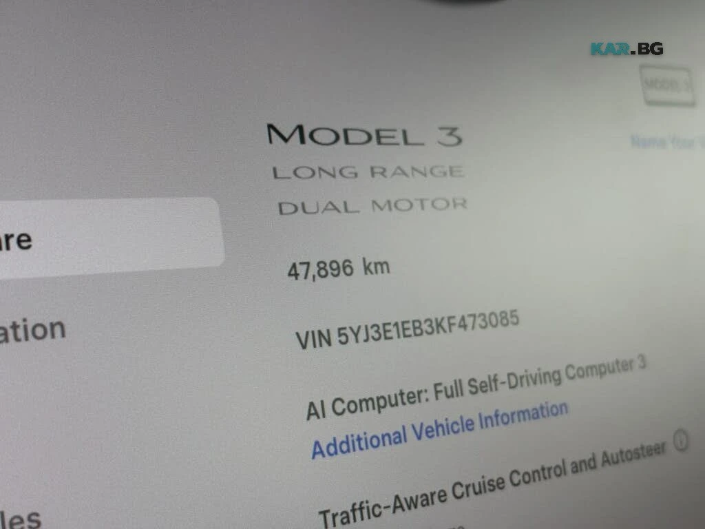 Tesla Model 3 LONG RANGE* 4X4* , снимка 14 - Автомобили и джипове - 56017220