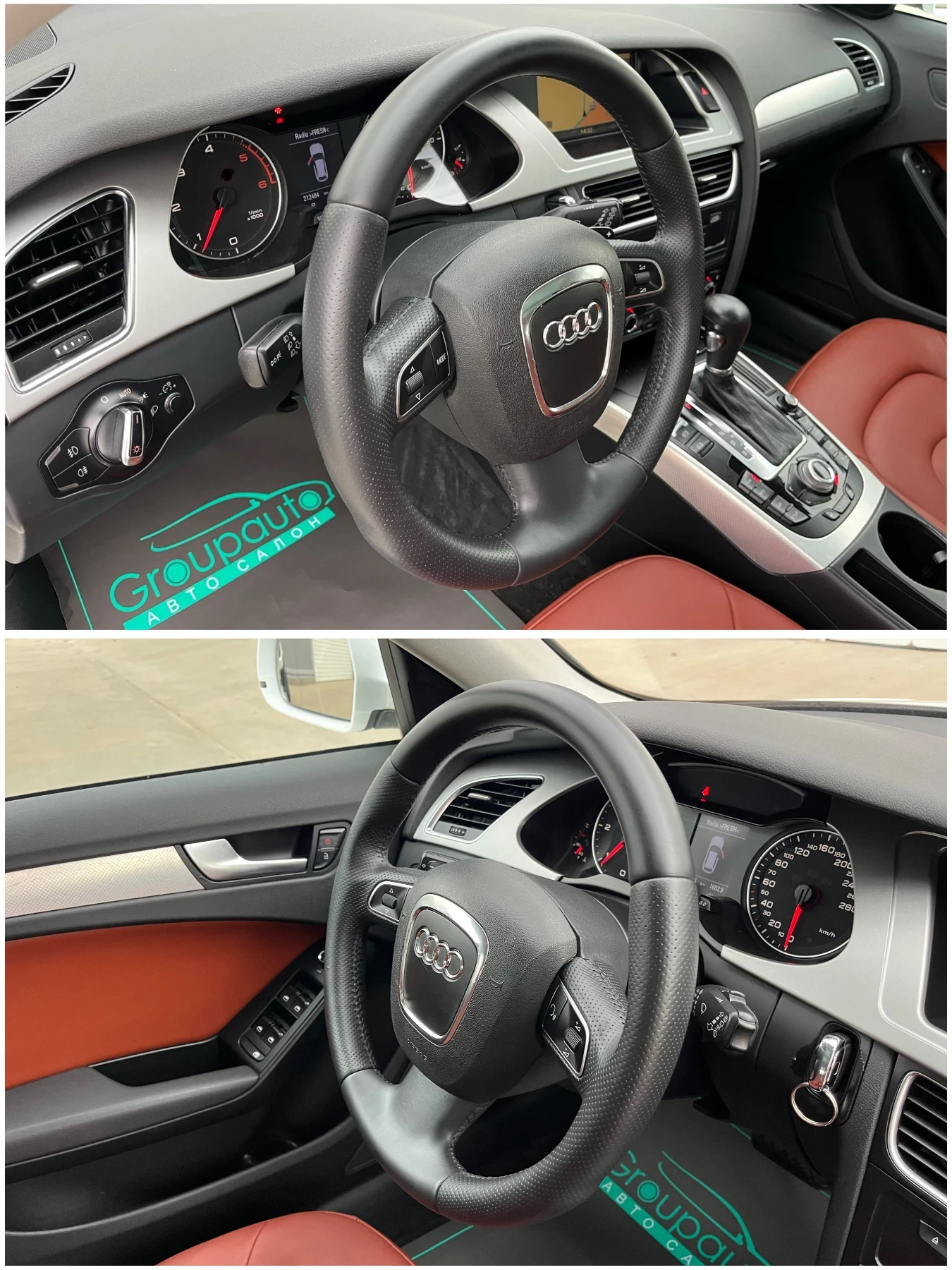 Audi A4 2, 0TDI-ПАНОРАМА/АВТОМАТИК/КОЖА/F1/LED/NAVI!!! - изображение 8